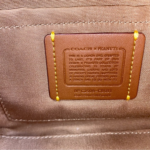 Coach Snoopy Peanuts Mini Tote Crossbody purse New - Picture 9 of 14